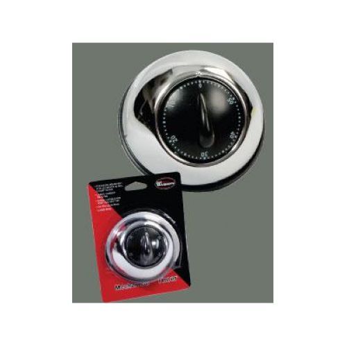Winco Stainless Steel Long Ring Mechanical Timer, 3.75 Inch Length