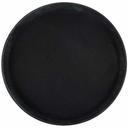 Winco Black Round Easy Hold Rubber Lined Tray, 14 inch -- 6 per case.