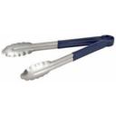 Winco Stainless Steel Heavy Duty Utility Tong with Blue Plastic Handle, 9 inch -- 12 per case.