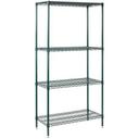 Winco Epoxy Coated 4 Tier Wire Shelving Set, 18 x 36 x 72 inch -- 1 set.