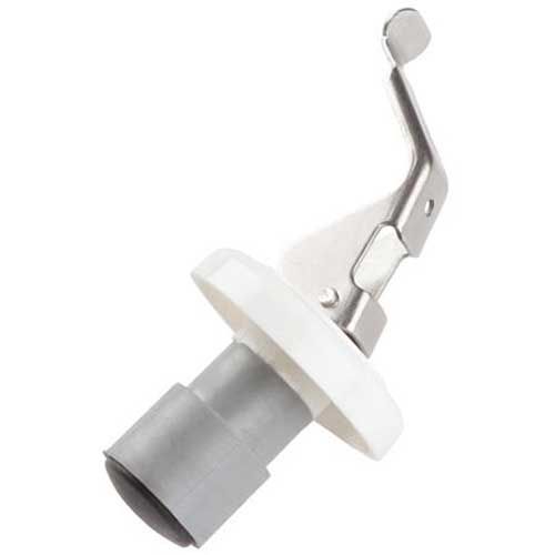 Winco White Collar Wine Bottle Stopper With Stainless Steel Clip -- 12 Per Case
