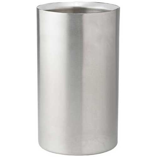 Winco Stainless Steel Double Wall Wine Cooler, 4 1/2 x 4 1/2 x 7 3/4 inch -- 6 per case.