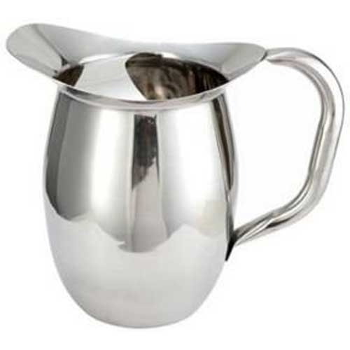 Winco Stainless Steel Deluxe Bell Pitcher with Ice Catcher, 3 Quart -- 12 per case.