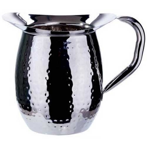 Winco Stainless Steel Hammered Bell Pitcher, 3 Quart -- 12 per case.