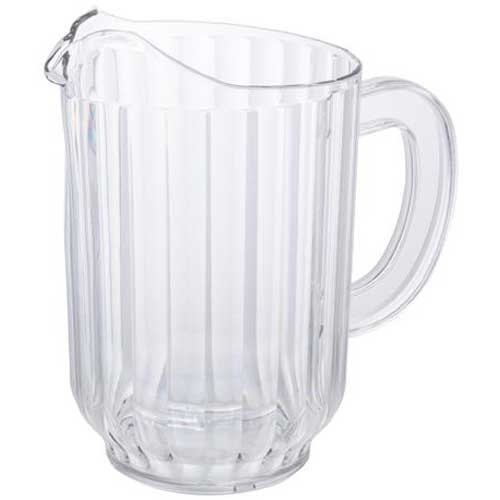 Winco Polycarbonate Single Spout Clear Water Pitcher, 60 Ounce -- 12 per case.