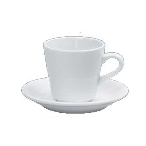 Yanco Abco Porcelain Round Rolled Edge Super White Saucer, 5 5/8 inch Diameter -- 36 per case.