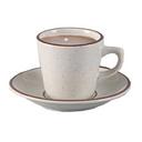 Yanco Brown Speckled American White Ceramic Round Royal Saucer, 5 1/2 inch Diameter -- 36 per case.