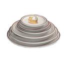 Yanco Brown Speckled American White Ceramic Round Plate, 9 inch Diameter -- 24 per case.