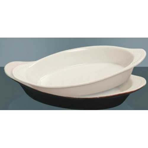 Yanco Porcelain Oval White/Brown Accessories Welsh Rabbit, 12 Ounce -- 36 per case.