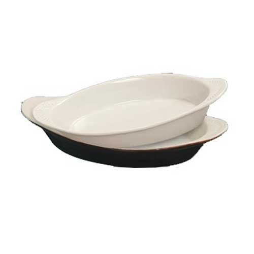 Yanco Porcelain Oval White Accessories Welsh Rabbit, 15 Ounce -- 36 Per Case