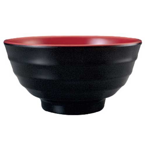 Yanco Two Tone Melamine Round Black/red Soup Bowl, 22 Ounce -- 48 Per Case