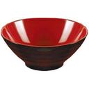 Yanco CR-586 Black and Red Two-Tone Noodle Bowl, 48 Ounce Capacity, 9 inch Diameter, Melamine, Black/Red -- 24 per case.