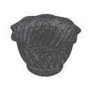 Yanco Plastic Flower Shaped Round Black Dessert Dish -- 96 per case
