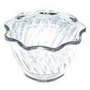 Yanco Plastic Flower Shaped Round Clear Dessert Dish -- 96 per case