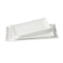 Yanco Fuji Porcelain Bone White Rectangular Sushi Plate, 10 inch Length x 4 1/2 inch Width -- 24 per case.