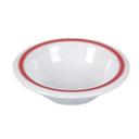 Yanco Houston Melamine Round Red Band/White Salad Bowl, 4 1/2 Ounce -- 48 per case.
