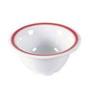 Yanco Houston Melamine Round Red Band/White Soup Bowl, 10 Ounce -- 48 per case.