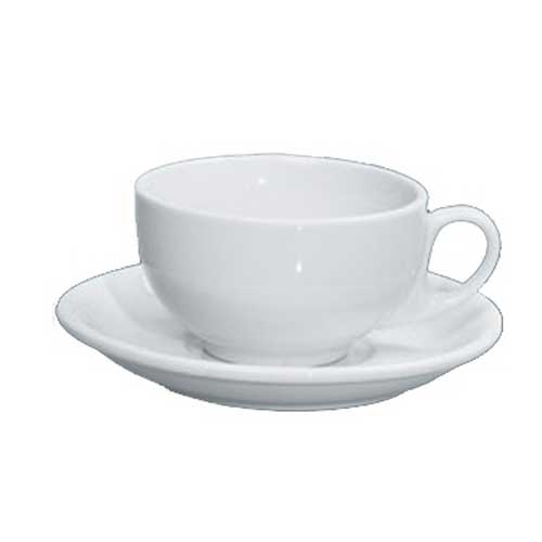 Yanco Mayor Porcelain Super White Round Narrow Rim Low Cup, 7 Ounce -- 36 per case.
