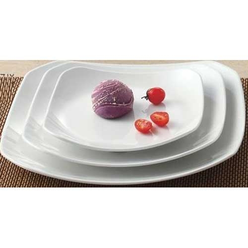 Yanco Milando Melamine White Square Plate, 7 1/2 inch Length x 7 1/2 inch Width -- 48 per case.