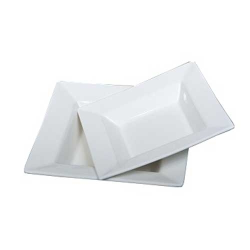 Yanco Main Land Porcelain Super White Square Pasta Bowl, 18 Ounce -- 12 per case.