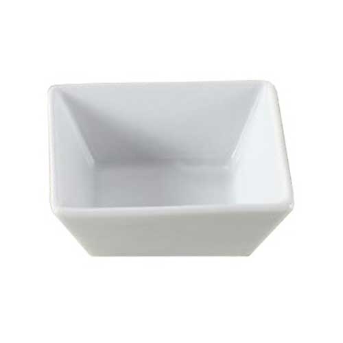 Yanco Main Land Porcelain Super White Square Dessert Bowl, 5 1/2 Ounce -- 36 per case.