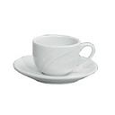 Yanco Miami Porcelain Bone White Round Embossed A.D. Cup, 3 Ounce -- 36 per case.