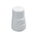 Yanco Miami Porcelain Bone White Round Embossed Salt Shaker, 2 7/8 inch Height -- 48 per case.