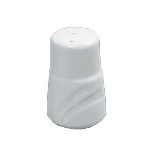 Yanco Miami Porcelain Bone White Round Embossed Salt Shaker, 2 7/8 Inch Height -- 48 Per Case
