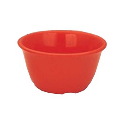 Yanco Milestone Melamine Red Round Bouillon Cup, 7 Ounce -- 48 per case.