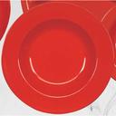 Yanco Milestone Melamine Red Round Pasta Bowl, 16 Ounce -- 24 per case.