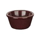 Yanco Nu Classic Melamine Chocolate Round Fluted Ramekin, 3 3/8 inch Diameter -- 72 per case.