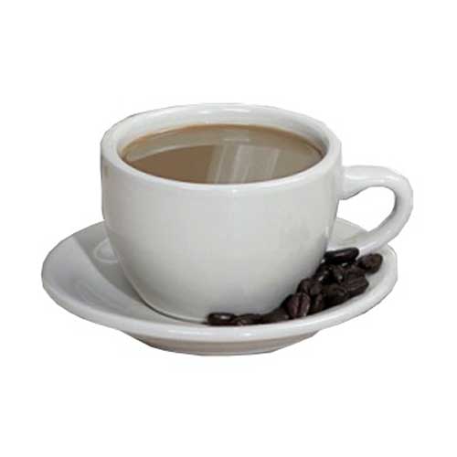 Yanco Normandy Ceramic American White Round Short Cup, 7 Ounce -- 36 per case.