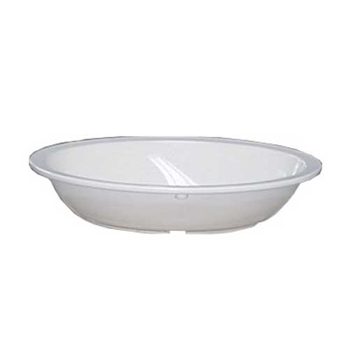 Yanco Nessico Melamine White Oval Bowl, 64 Ounce -- 24 per case.