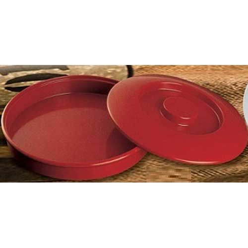 Yanco Nessico Melamine Red Round Tortilla Server With Lid, 8 1/4 Inch Diameter -- 12 Per Case