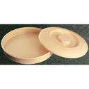 Yanco Nessico Melamine Tan Round Tortilla Server With Lid, 8 1/4 inch Diameter -- 12 per case.