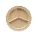 Yanco Nessico Melamine Tan Round Deep 3 Compartment Plate, 9 inch Diameter -- 24 per case.