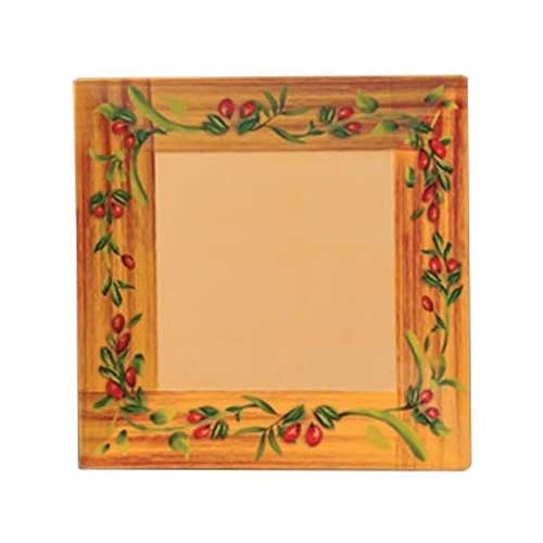 Yanco Olive Melamine Square Plate, 6 inch Length x 6 inch Width -- 48 per case.