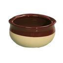Yanco Porcelain Tow Tone Brown/Cream Round Accessories Onion Soup Crock, 12 Ounce -- 24 per case.