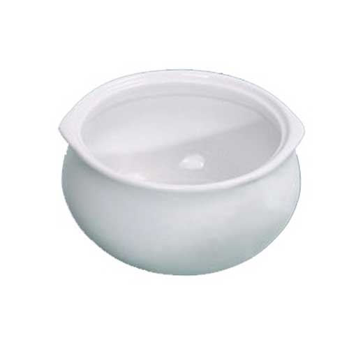 Yanco Porcelain Super White Round Accessories Onion Soup Crock, 12 Ounce -- 24 per case.