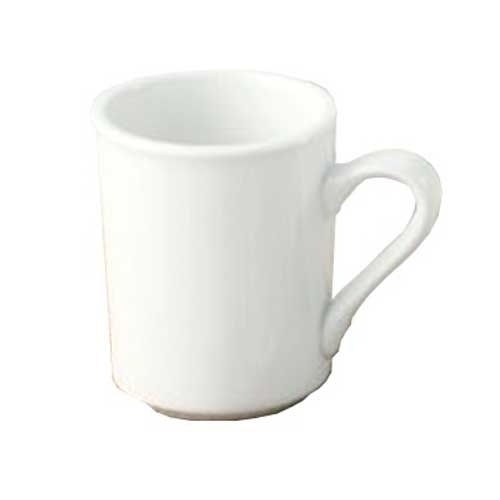 Yanco Piscataway Porcelain White Round Sierra Mug, 8 Ounce -- 36 per case.
