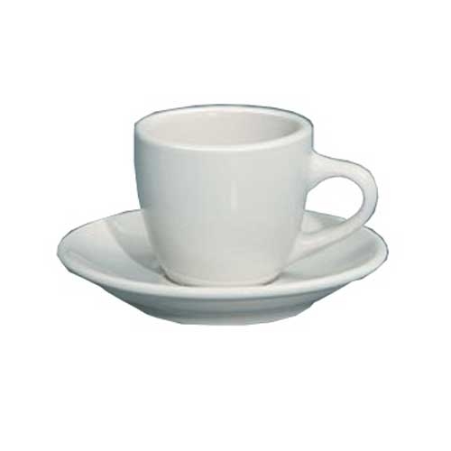 Yanco Recovery Ceramic American White Round Rolled Edge A.D. Saucer, 4 1/2 inch Diameter -- 36 per case.