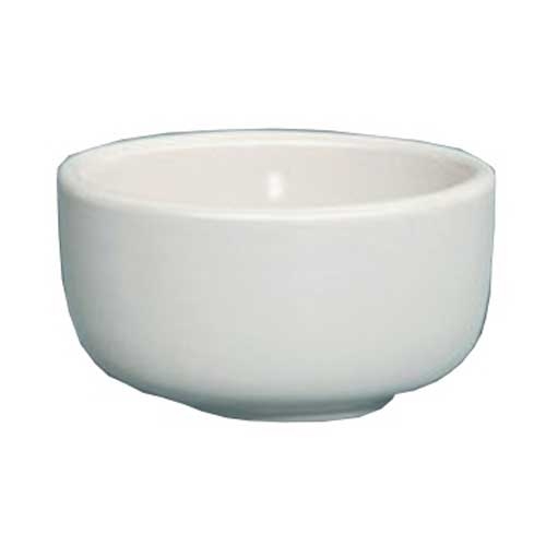 Yanco Recovery Ceramic American White Round Rolled Edge Jung Bowl, 9 1/2 Ounce -- 36 per case.