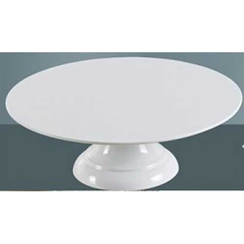 Yanco Rome Melamine Round White Cake Stand, 12 X 12 X 4 1/8 Inch -- 6 Per Case