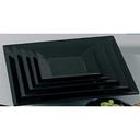 Yanco Rome Melamine Square Black Plate, 6 x 6 inch -- 48 per case.