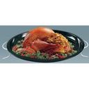 Yanco Rome Melamine Black Oval Deep Turkey Platter, 22 x 18 x 1 1/4 inch -- 6 per case.