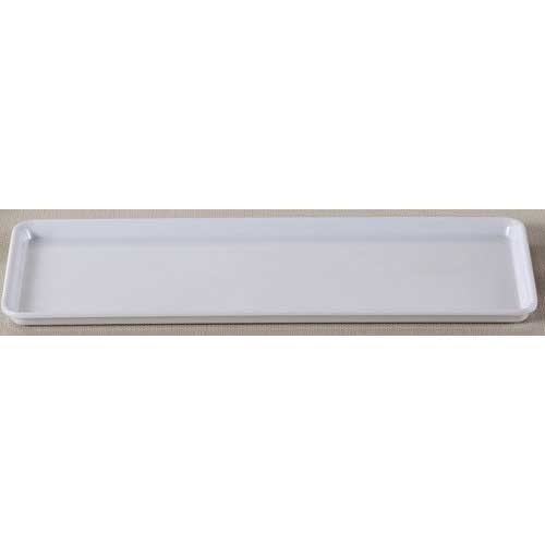 Yanco Rome Melamine Rectangular White Plate, 15 1/2 x 6 inch -- 24 per case.
