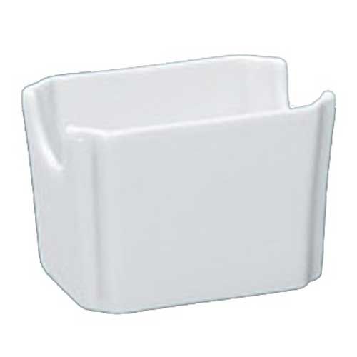 Yanco Porcelain Super White Accessories Rectangular Sugar Packet Holder, 3 1/8 Inch -- 36 Per Case