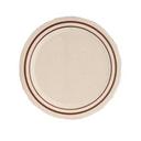 Yanco Sesame Melamine Round Brown Band/Beige Dinner Plate, 7 1/4 x 7 1/4 inch -- 48 per case.