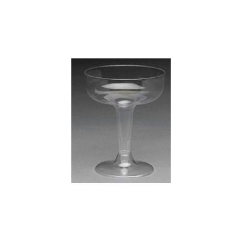 Royal Plasticware Elite Stemware Clear Champagne Glass, 4 Ounce, 25 Count -- 20 Per Case