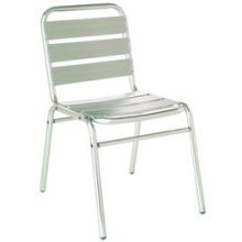 Emu Flora Polished Aluminum Outdoor Indoor Stacking Side Chair, 32.5 x 19 x 22.5 inch -- 4 per case.